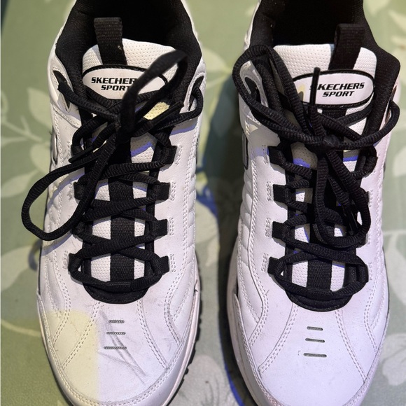 Skechers Men's White and Black Sneakers - Picture 4 of 10